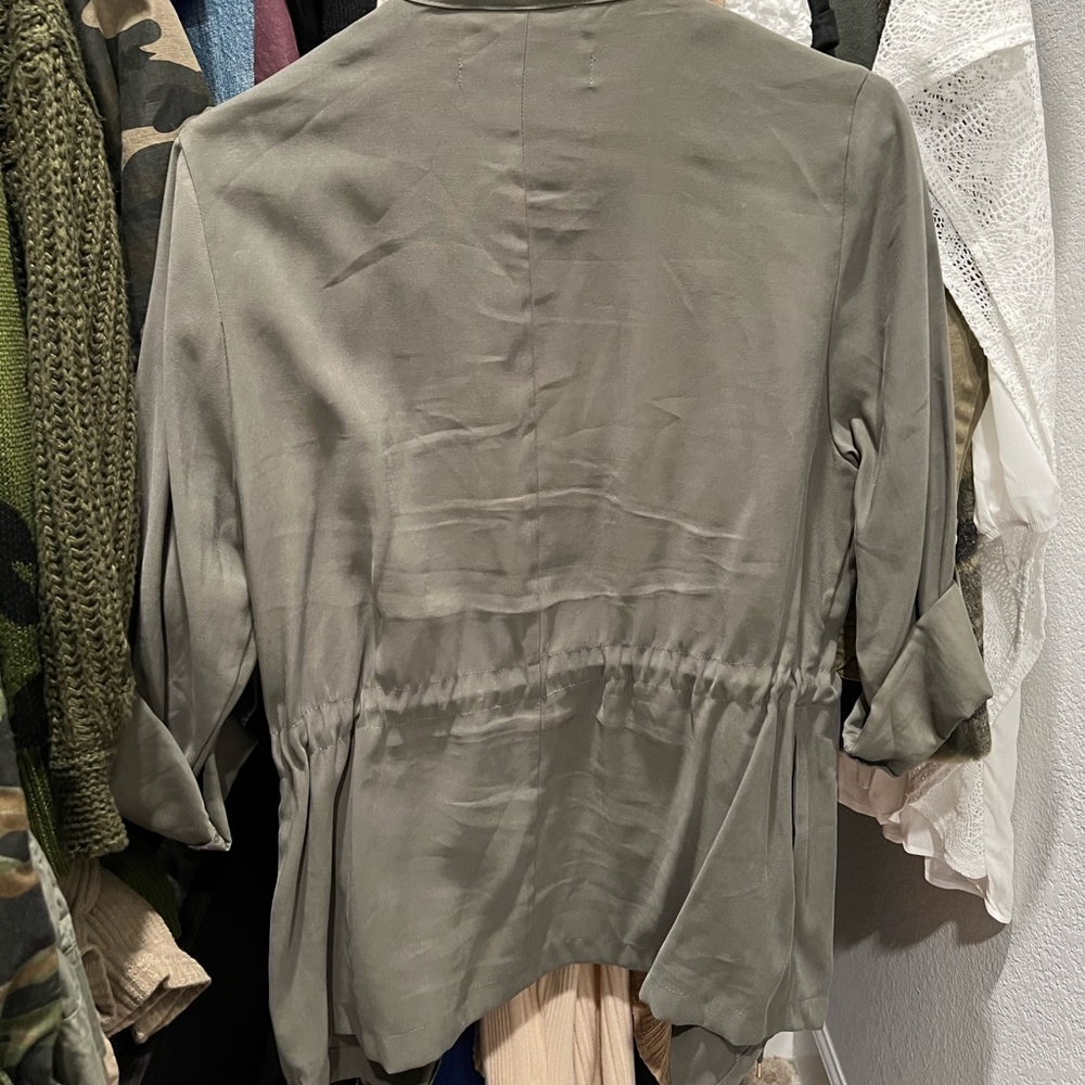 Zara Basic Drawstring Coat - Picture 3 of 3